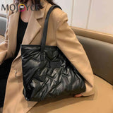 Nylon Cotton-padded Bag Large Capacity Top-handle Soft Zipper Portable