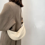 Nylon Crossbody Dumpling Bag Lightweight Underarm Shoulder Canvas Bags