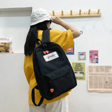 Nylon Solid Backpack Schoolbag for Teenage Girls Women Back Pack Large Capacity