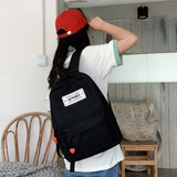 Nylon Solid Backpack Schoolbag for Teenage Girls Women Back Pack Large Capacity
