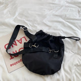 Women's Nylon Drawstring Crossbody Bag