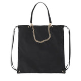 Nylon Drawstring Bags Men Women Chain Tassel Big Totes Backpacks