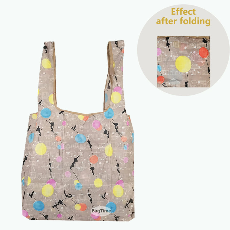 Nylon Eco Shopping Bags Storage Sturdy Flowers Portable Grocery