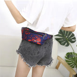 Nylon Fanny Pack Waist Banana Bag with Earphone Hole
