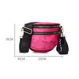 Nylon Fanny Waist Bags Women Semicircle Casual Zipper