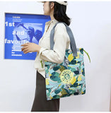 Nylon Graffiti Women Shoulder Bags Female Bags Flower Print Ladies Handbags