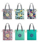 Nylon Graffiti Women Shoulder Bags Female Bags Flower Print Ladies Handbags