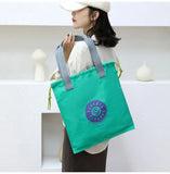 Nylon Graffiti Women Shoulder Bags Female Bags Flower Print Ladies Handbags