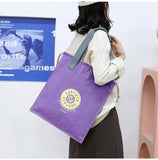 Nylon Graffiti Women Shoulder Bags Female Bags Flower Print Ladies Handbags