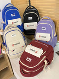 Animal Printing Nylon Female Backpack School Bags for Teen Girls