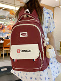 Animal Printing Nylon Female Backpack School Bags for Teen Girls