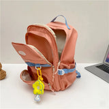 Nylon Flower Pendant Mesh Belt Letter Large-capacity Female Student Backpack