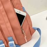 Nylon Flower Pendant Mesh Belt Letter Large-capacity Female Student Backpack