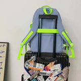 Fluorescent Green Large-capacity Student Backpack