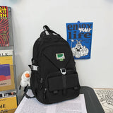Fluorescent Green Large-capacity Student Backpack
