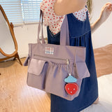 Nylon Shoulder Bag Large Capacity Crossbody for Teen Girls