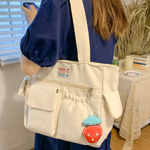 Nylon Shoulder Bag Large Capacity Crossbody for Teen Girls