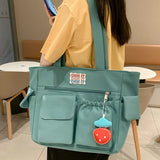 Nylon Shoulder Bag Large Capacity Crossbody for Teen Girls
