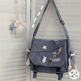 Nylon Shoulder Bag Large Capacity Crossbody Bags for Teenager Girls Men