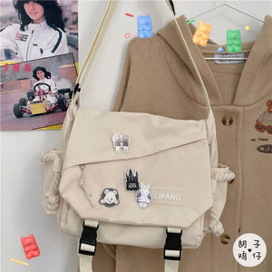 Nylon Shoulder Bag Large Capacity Crossbody Bags for Girls Men