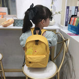 Orange Nylon Kindergarten School Bag for Girl Kids