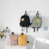 Orange Nylon Kindergarten School Bag for Girl Kids