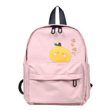 Orange Nylon Kindergarten School Bag for Girl Kids