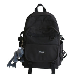 Nylon Laptop Backpack Multi-Pocket School Bag Unisex
