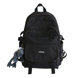 Nylon Laptop Backpack Multi-Pocket School Bag Unisex
