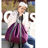 Nylon Large Capacity Backpack Women Handbag Shoulder Bag Waterproof