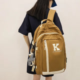 Nylon Printed Women Backpack School Bag for Teenage Girls