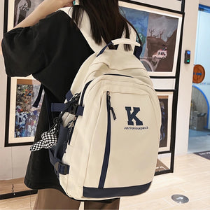 Nylon Printed Women Backpack School Bag for Teenage Girls