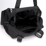 Nylon Large Capacity Shoulder Bag Women English Letter Handbag