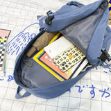 Nylon Large Capacity Women Backpack Waterproof Student School Bag For Girls