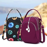 Women's Nylon Mini Handbag Crossbody Cell Phone Clutch Purse Wallet