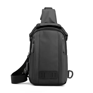 Nylon Men Backpack Rucksack Chest Bags with USB Charging