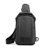 Nylon Men Backpack Rucksack USB Charging Port Military Chest Pack Bag