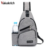 Nylon Chest Pack Crossbody Bag Casual Travel Rucksack Chest Bag