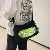 Nylon Messenger Bag Gym Bag Large Capacity Shoulder Bag Crossbody