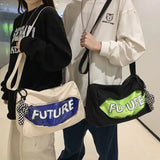Nylon Messenger Bag Gym Bag Large Capacity Shoulder Bag Crossbody