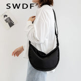 Nylon Messenger Bag Women's Dumpling Bag