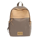 Girls Nylon+PU Patchwork Backpack Big Storage Waterproof Rucksack Organizer