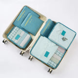 6-Piece Nylon Packing Cube Travel Bag Set, Large Capacity, Unisex