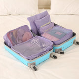 6-Piece Nylon Packing Cube Travel Bag Set, Large Capacity, Unisex