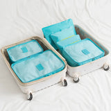 6-Piece Nylon Packing Cube Travel Bag Set, Large Capacity, Unisex