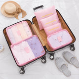 6-Piece Durable Nylon Packing Cube Travel Bag System