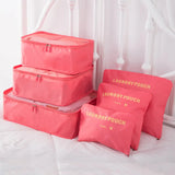 6-Piece Nylon Packing Cube Travel Bag Set