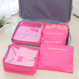 6-Piece Nylon Packing Cube Travel Bag Set