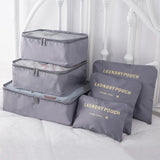 6-Piece Nylon Packing Cube Travel Bag Set