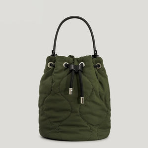 Padded Bucket Bag Quilted Women Handbags Down Cotton Shoulder Crossbody Bags